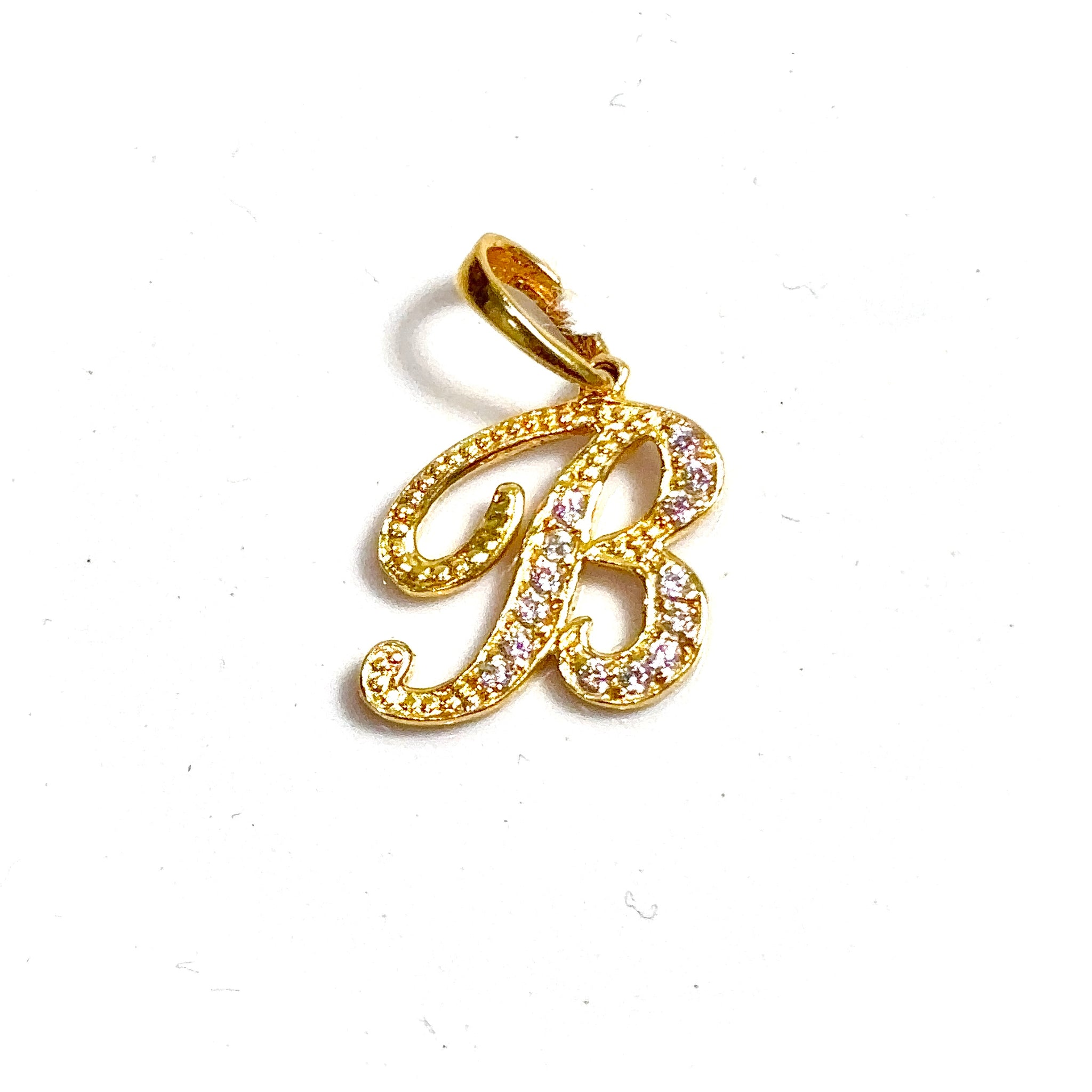 B Pendant - 14 carat gold
