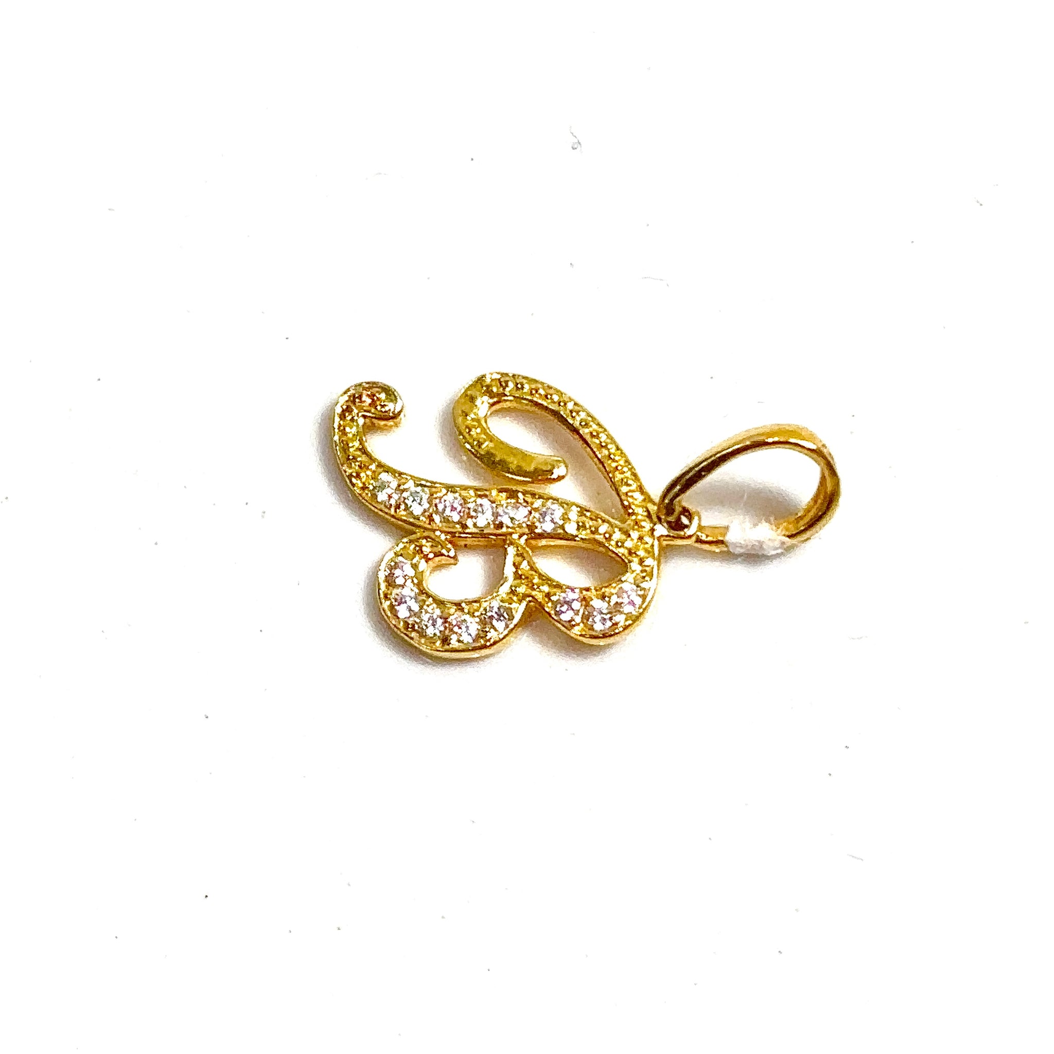 B Pendant - 14 carat gold