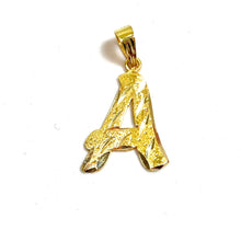 Golden A Pendant - 14 carat gold