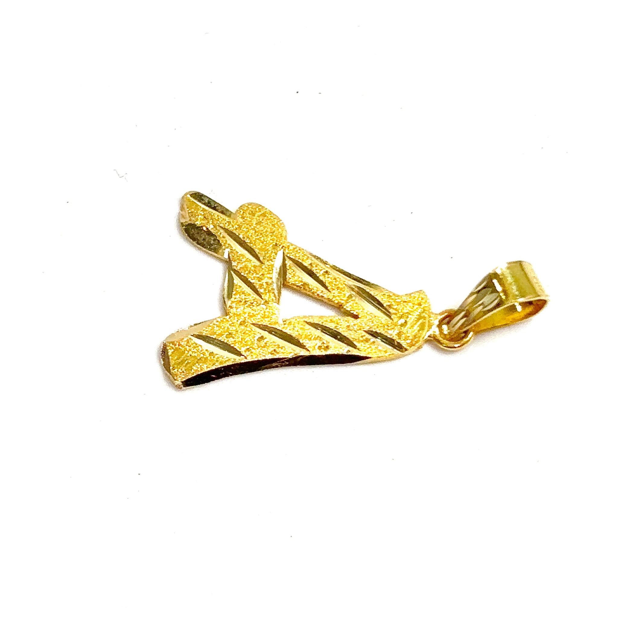 Golden A Pendant - 14 carat gold