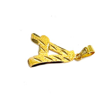 Golden A Pendant - 14 carat gold