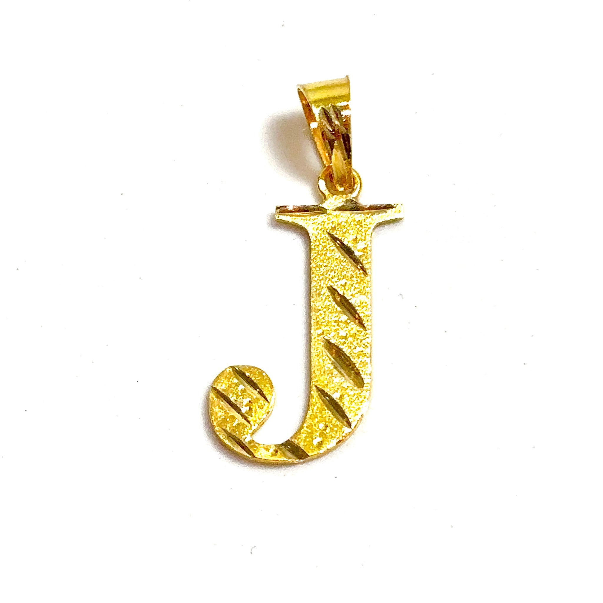 J Pendant - 14 carat gold