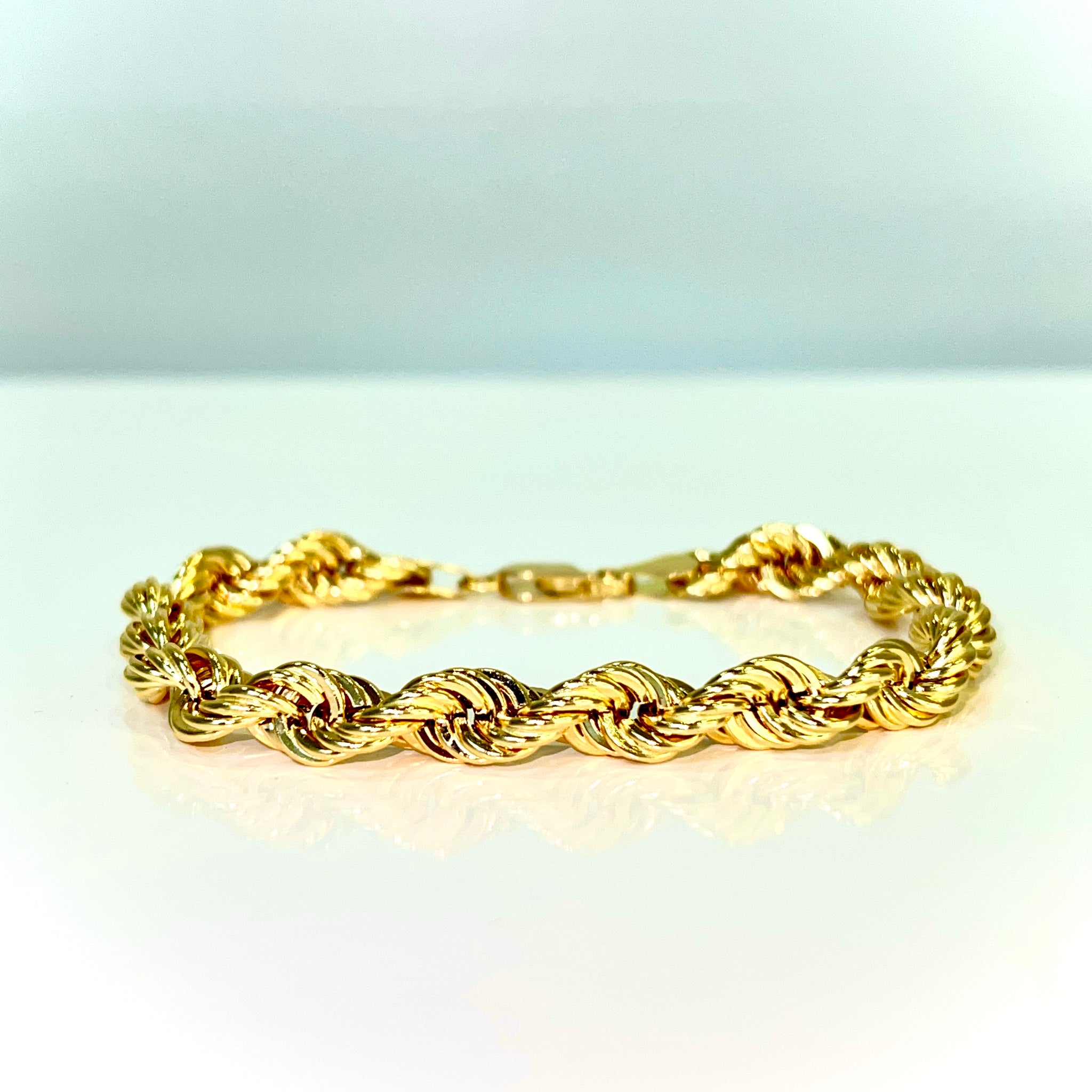 Rope Bracelet 18 Carat Gold - 19cm / 7mm