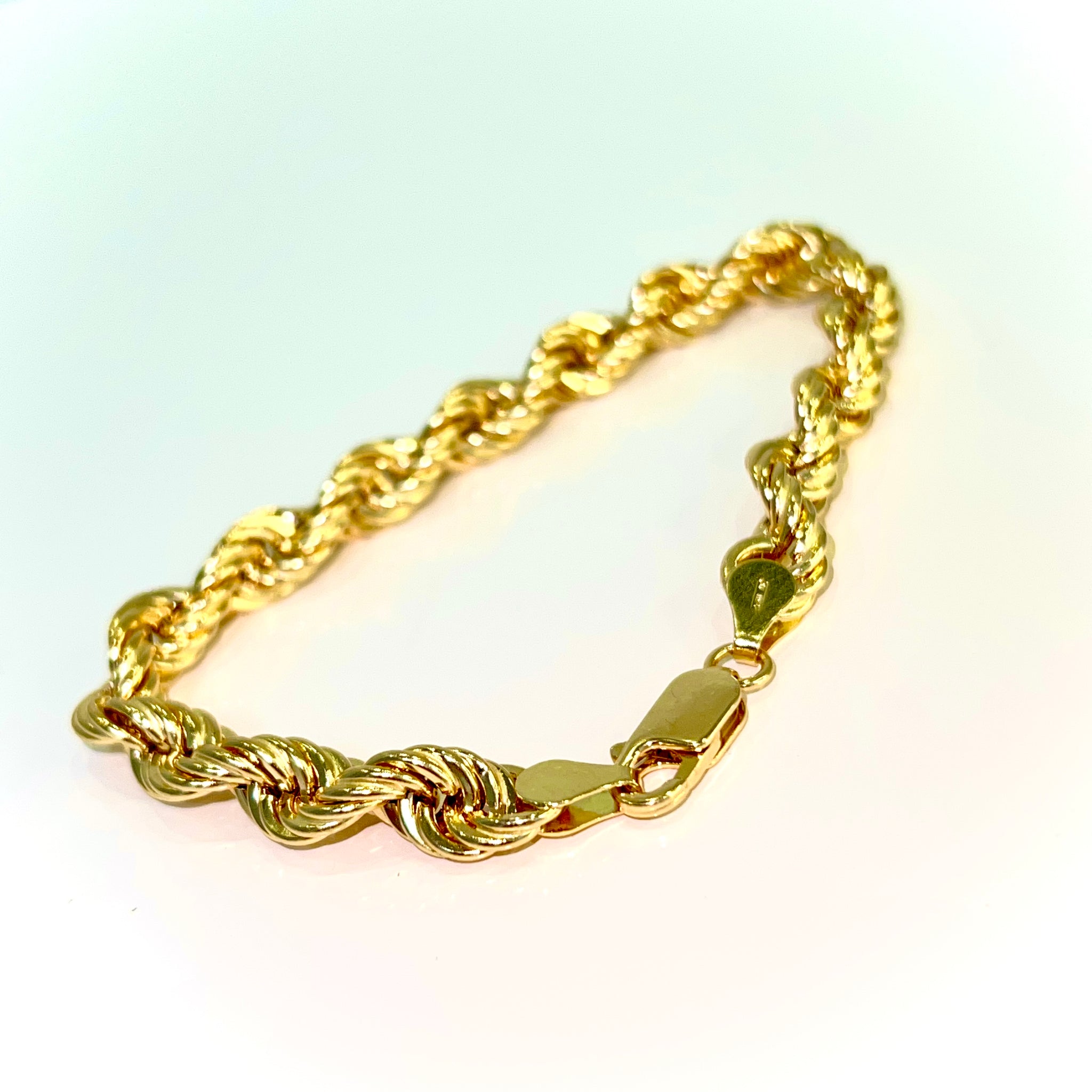Rope Bracelet 18 Carat Gold - 19cm / 7mm