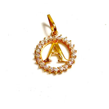 Golden A Pendant - 14 carat gold