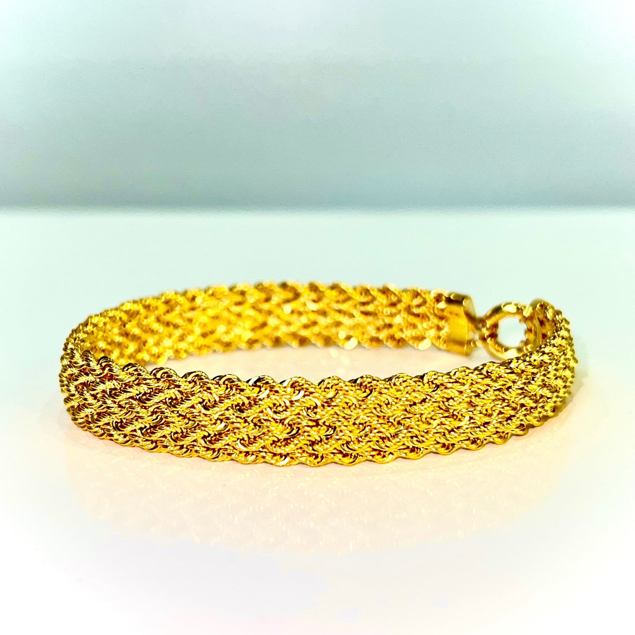 Quatro Rope Bracelet 14 carat gold - 19cm / 10mm