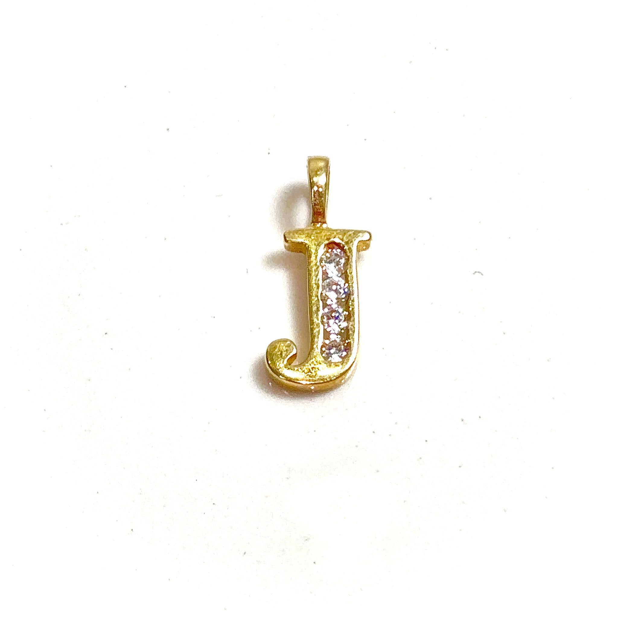 J Pendant - 14 carat gold