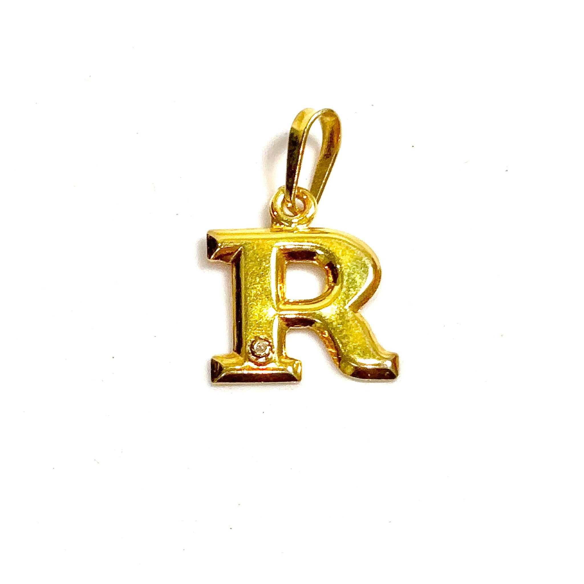 Golden R Pendant - 14 carat gold