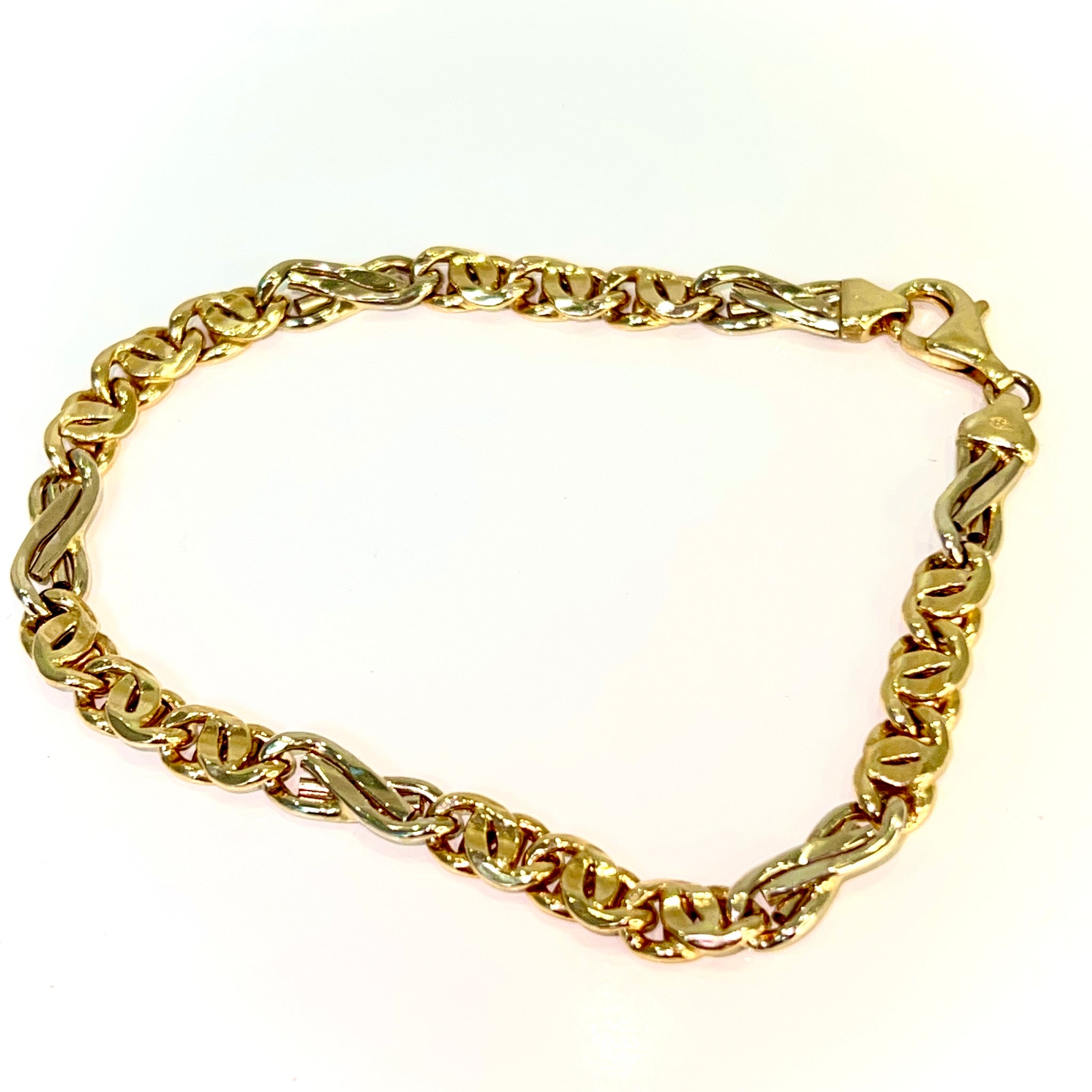 Fantasy Link Bracelet - 14 carat gold - 21cm / 6mm