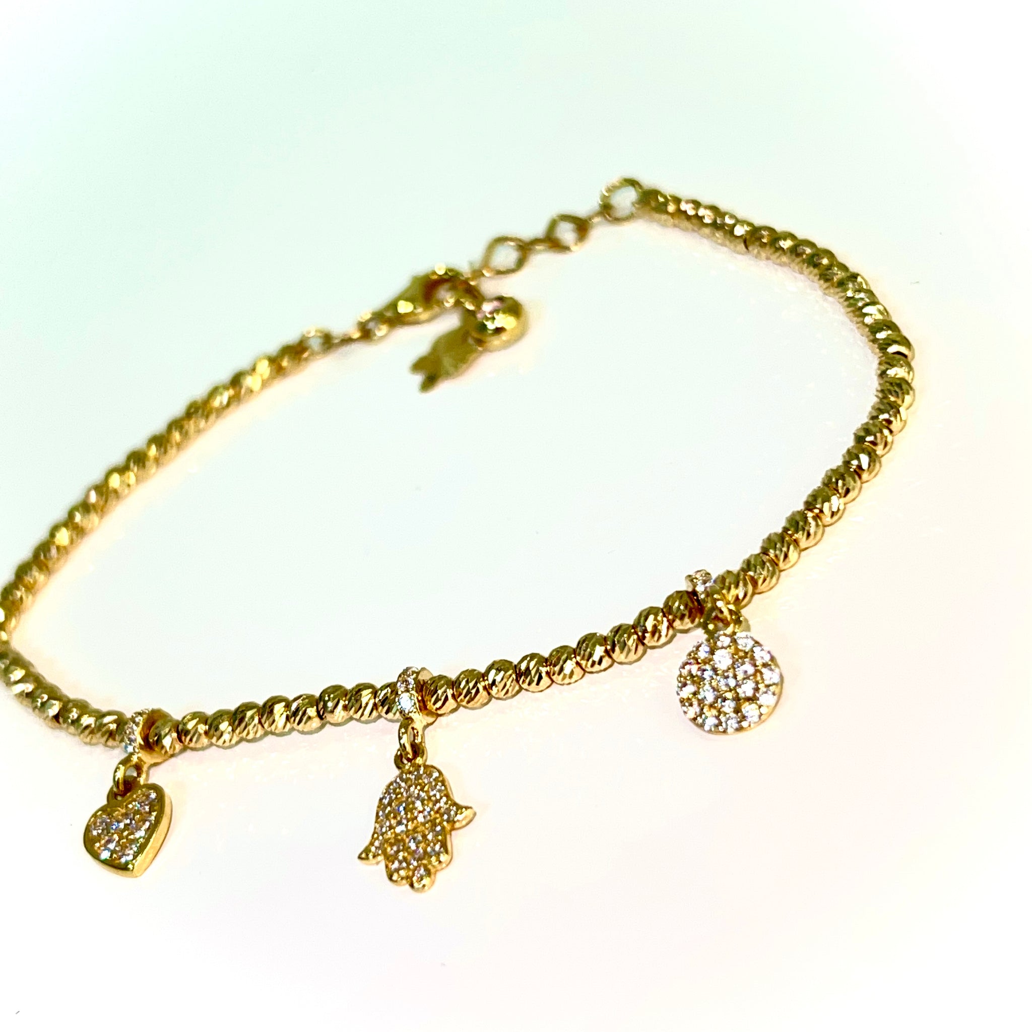 Charm Bracelet - 14 carat gold - 20cm / 2.5mm
