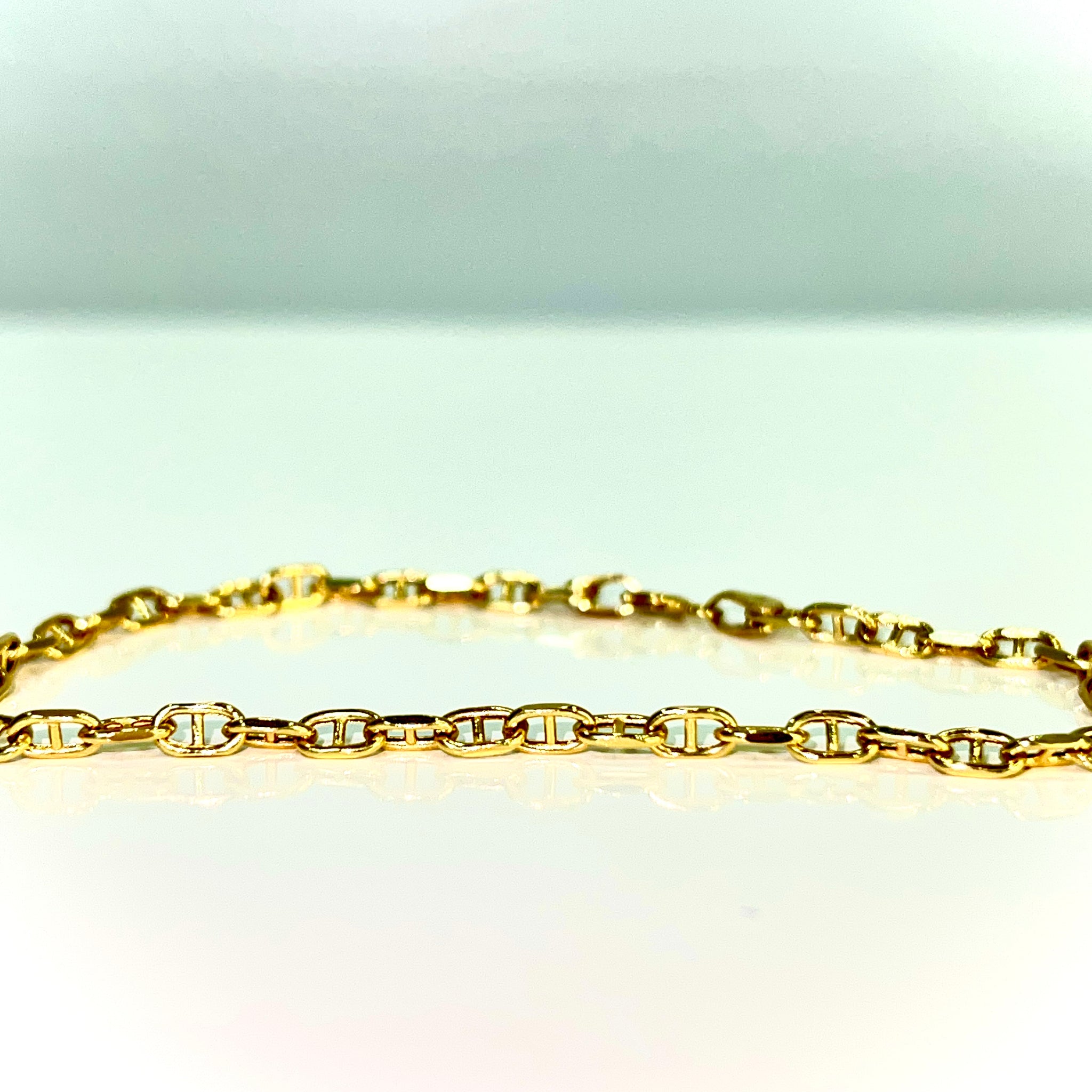 Jail Link Bracelet - 14 carat gold - 19cm / 3.2mm