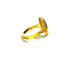 Black Stone Ring - 14 carat gold
