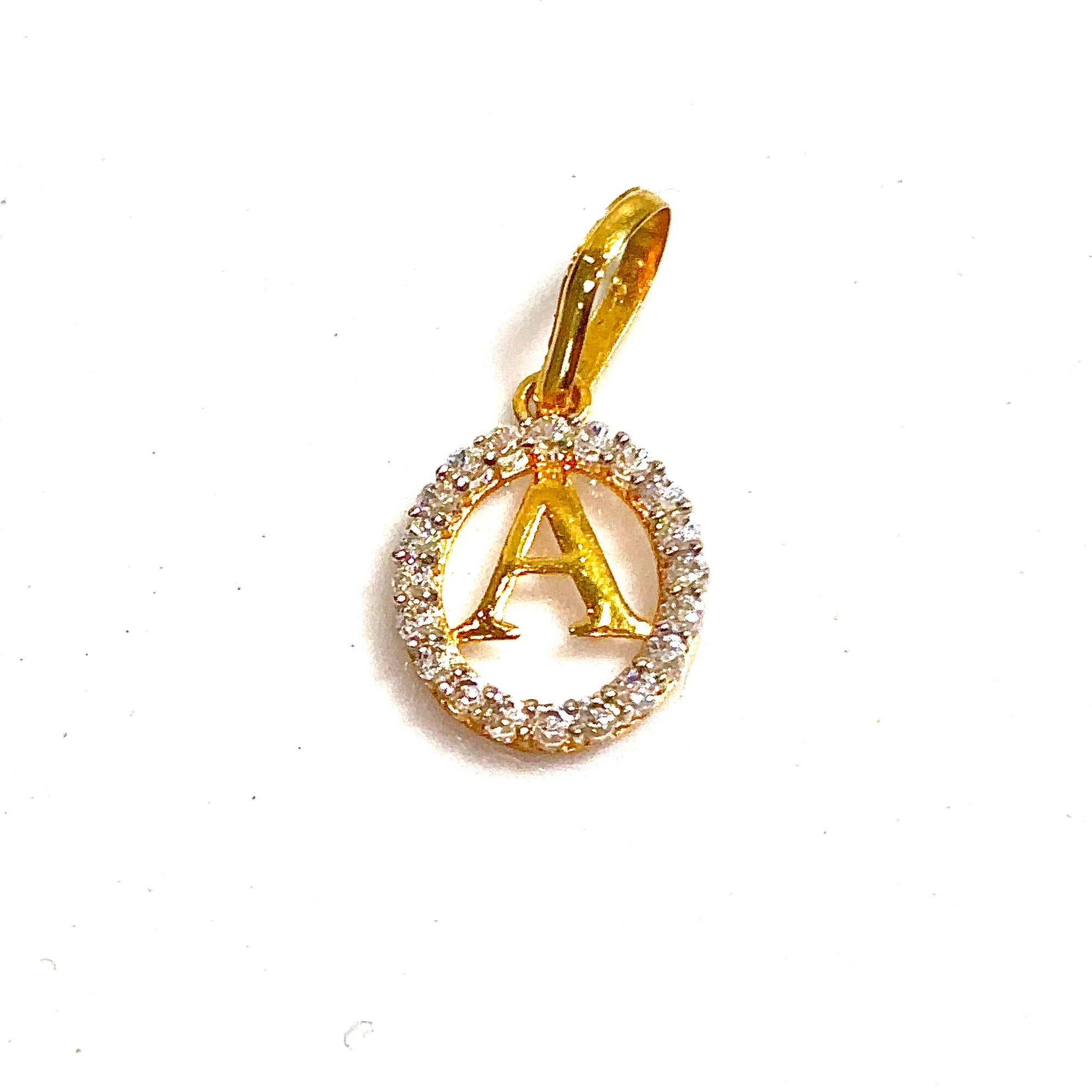Letter A Pendant - 14 carat gold
