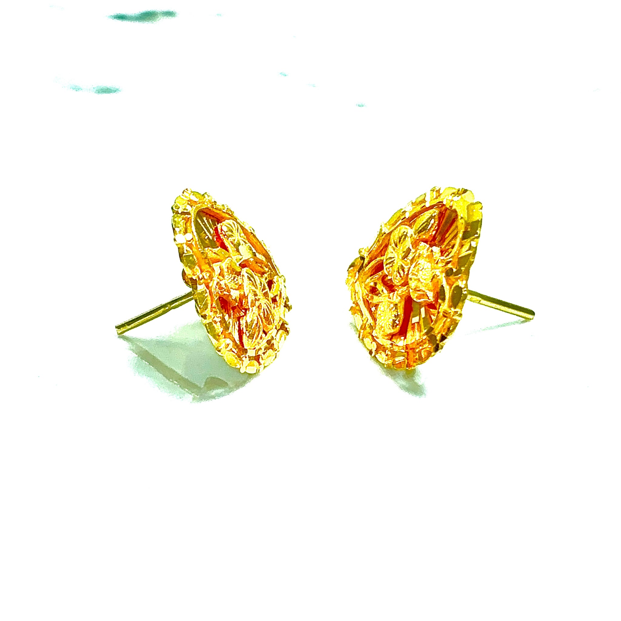 Beauty Heart Earrings - 22 carat gold