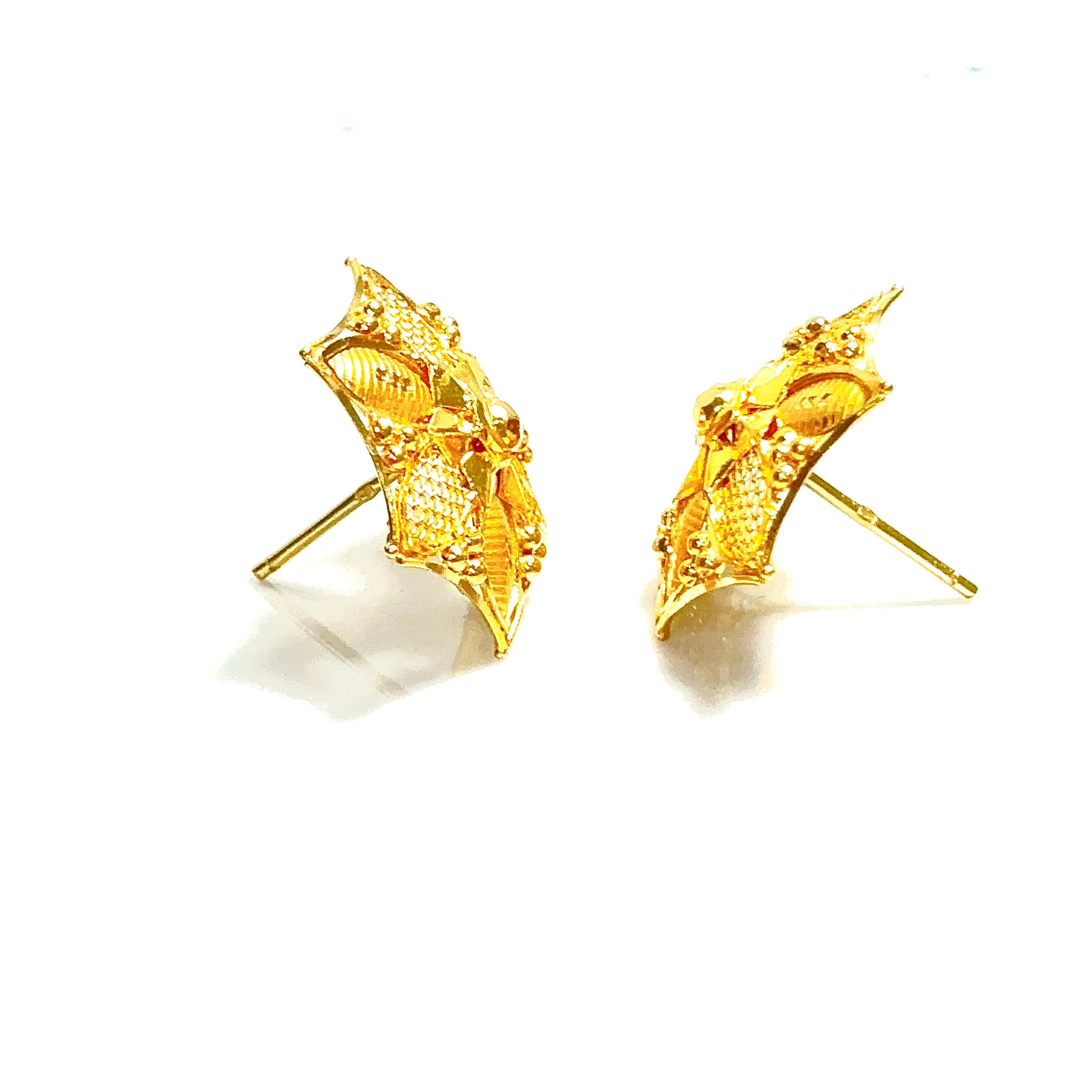 Golden Bloom Earrings - 22 carat gold