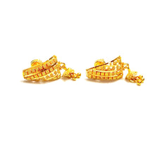 Golden Grace Curve Earrings – 22 Carat Gold