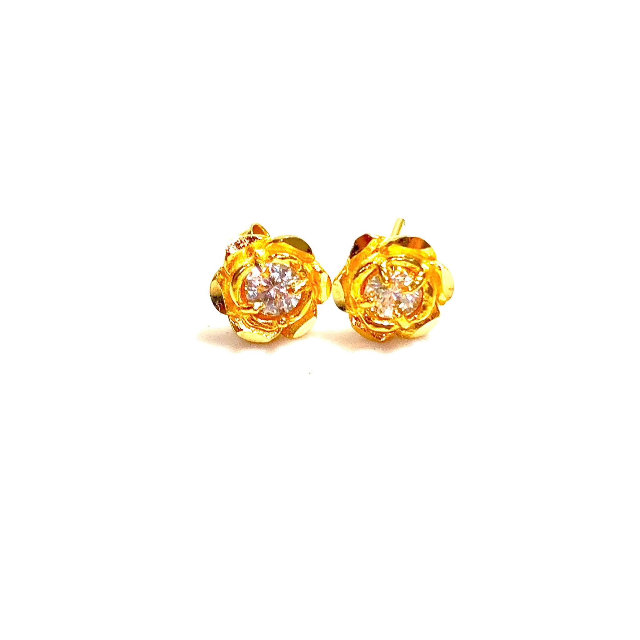 Sparkling Earrings - 22 carat gold