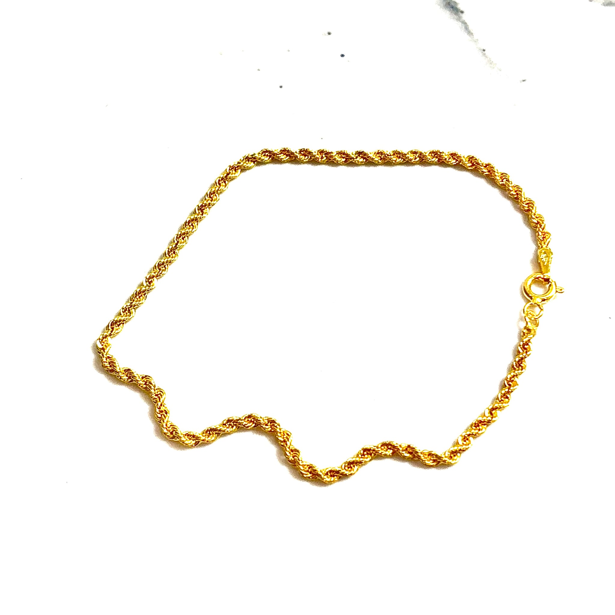 Rope Bracelet - 20cm/2,1mm - 14 carat gold