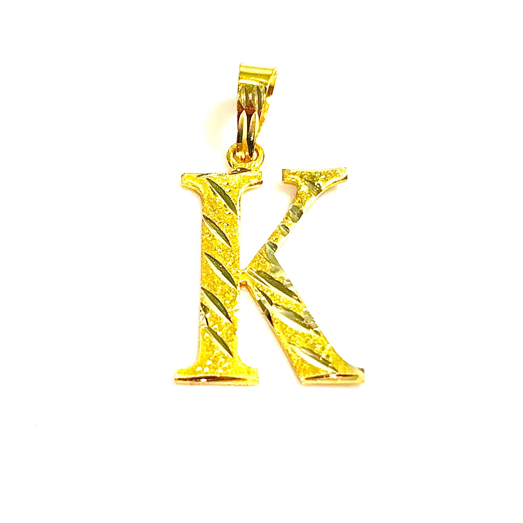 K Pendant - 14 carat gold