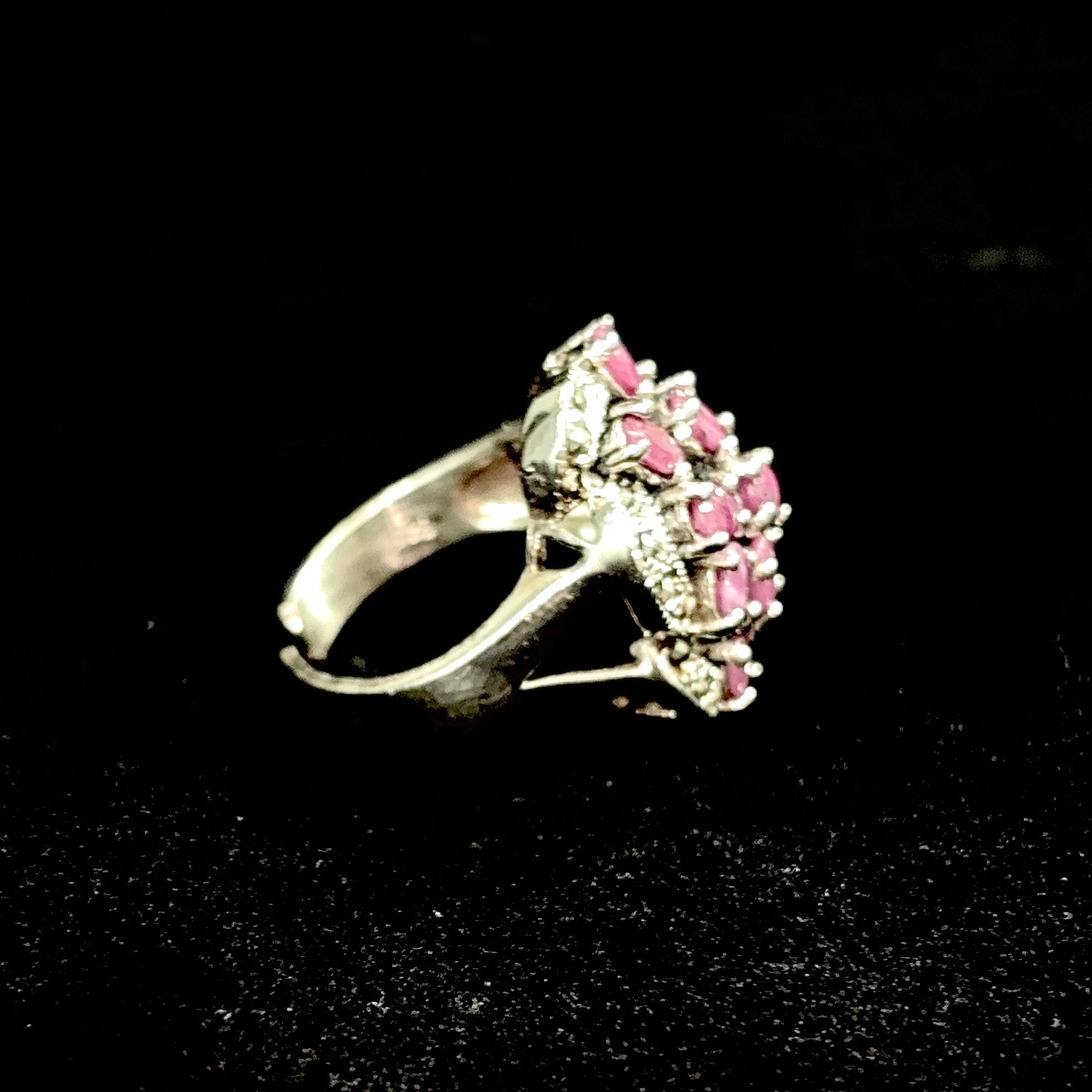 Synthetic Robijn Red Ring - Silver 925