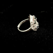 Synthetic Saffier Black Ring - Silver 925