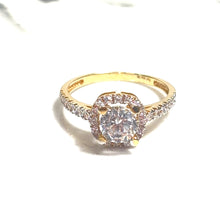 Aurora Halo Ring - 18 carat gold