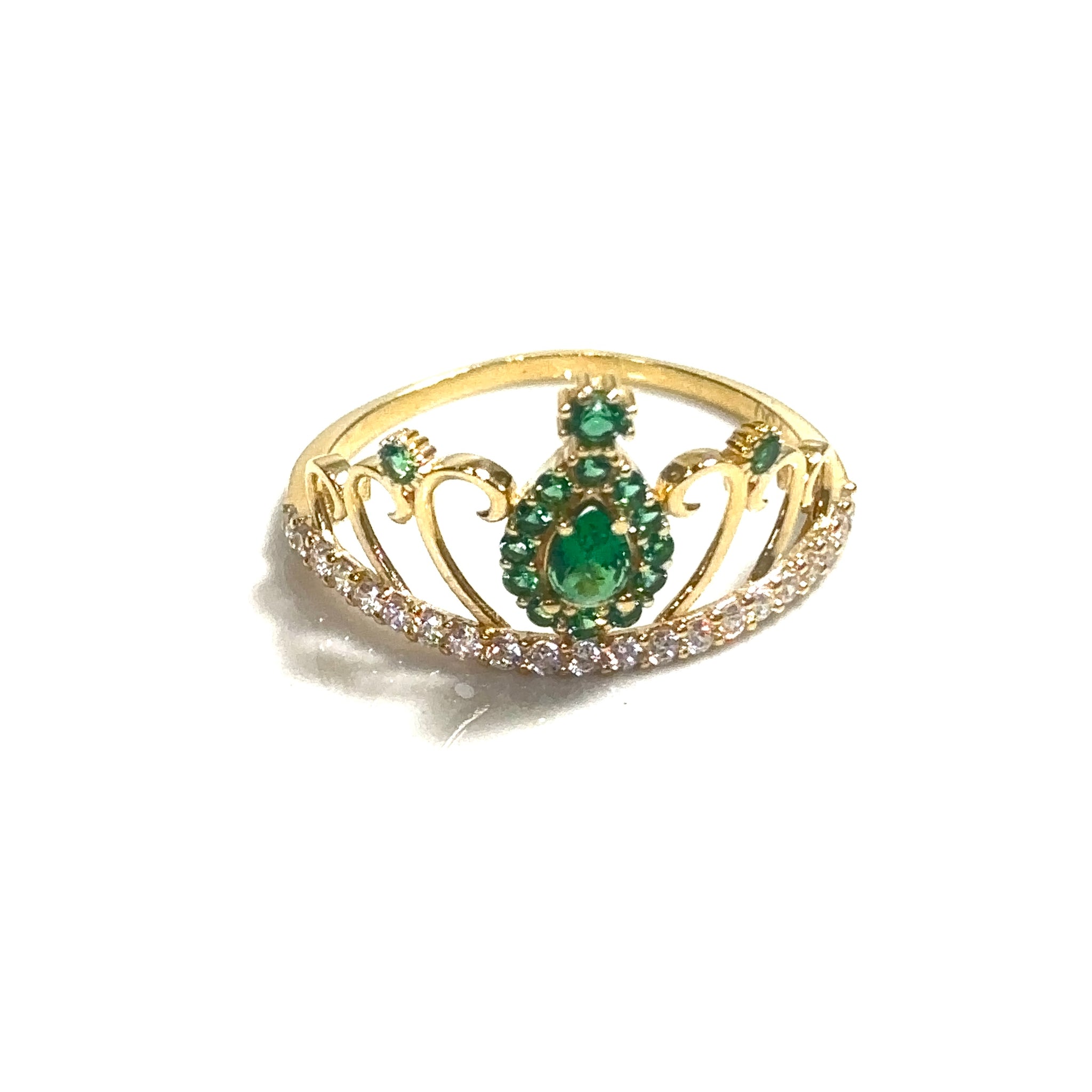 Emerald Crown Ring – 18 carat gold