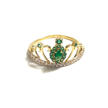 Emerald Crown Ring – 18 carat gold