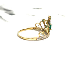 Emerald Crown Ring – 18 carat gold
