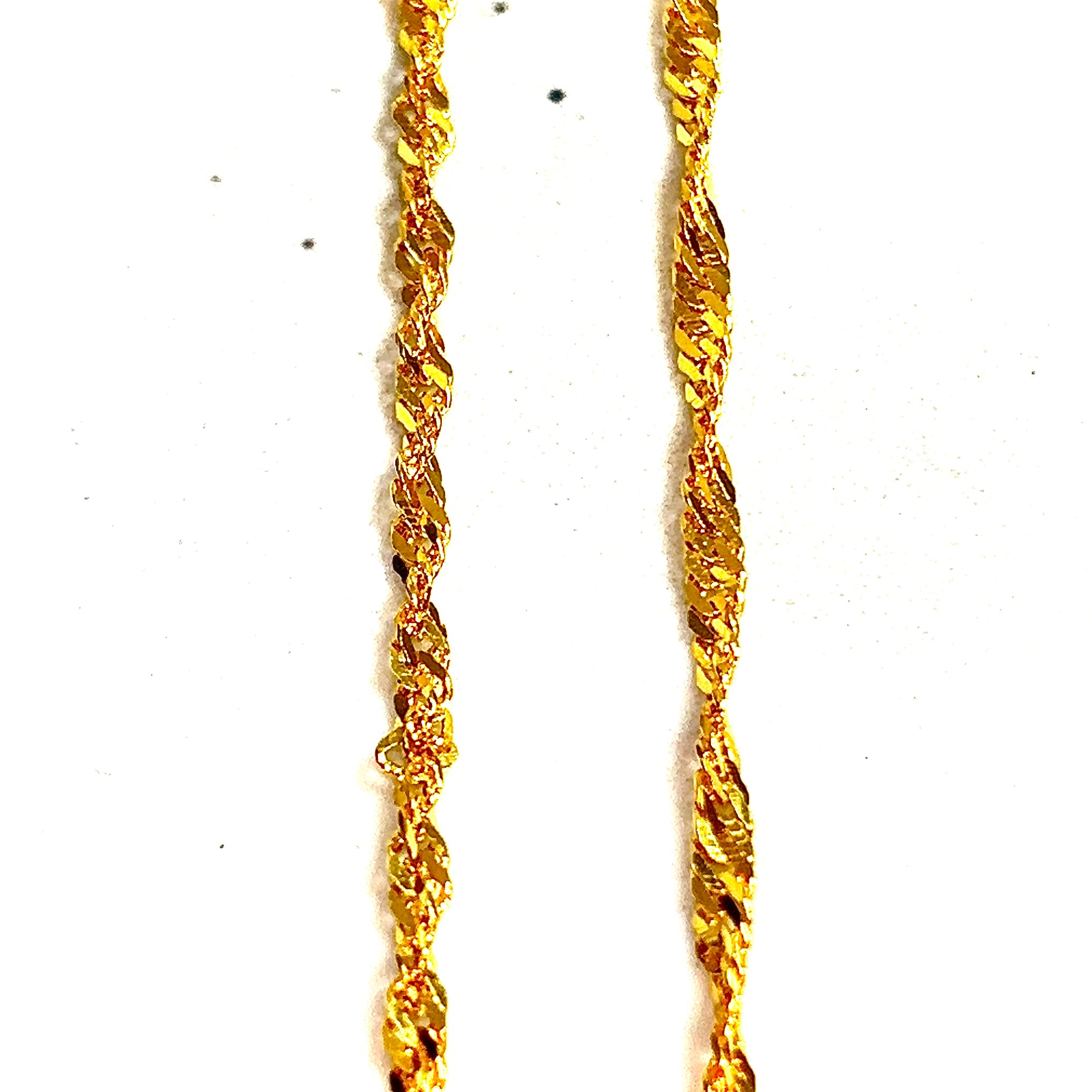 Twisted Treasure Chain - 55cm/2.3mm - 22 carat gold