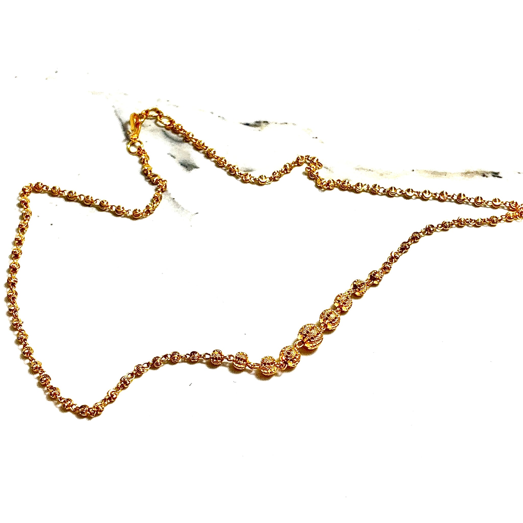 MoonsChain - 47cm/6.3mm - 22 carat gold