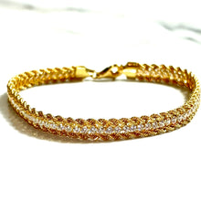 Tennis Model Bracelet - 19cm/6.4mm - 18 carat gold