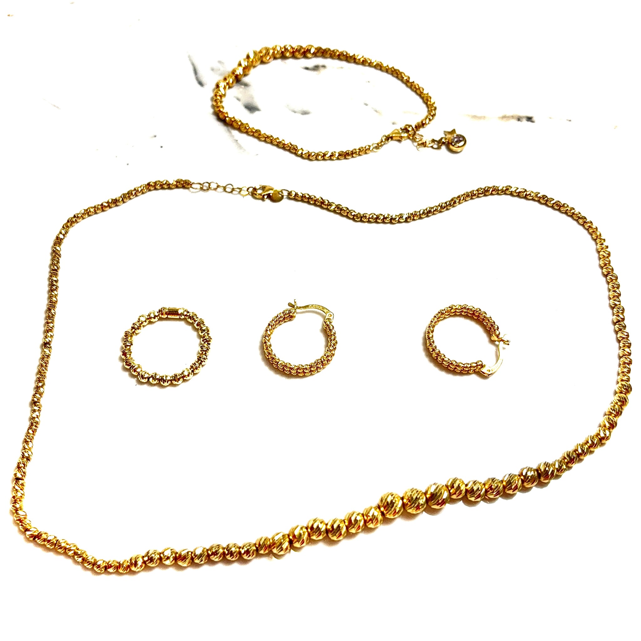 4 Delige Trouwset - 14 carat gold