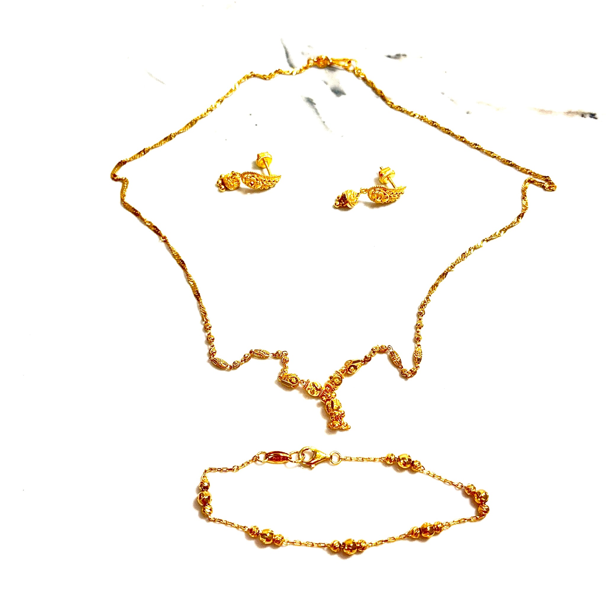 3 Delige Trouwset - 22 carat gold