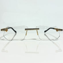 Magic Glasses - Two-Tone Gold & Whitegold Plated | Classy Transparent Shade | Diamond Shape Lens