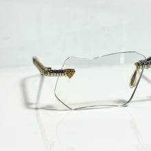 Magic Glasses - Two-Tone Gold & Whitegold Plated | Classy Transparent Shade | Diamond Shape Lens