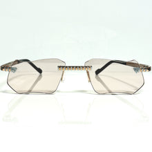Magic Glasses - Two-Tone Whithegold & Rose Plated | Lavish Pink Shade | Diamond Shape Lens