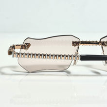 Magic Glasses - Two-Tone Whithegold & Rose Plated | Lavish Pink Shade | Diamond Shape Lens