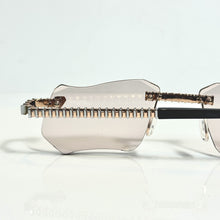 Magic Glasses - Two-Tone Whitegold & Rose Plated | Gradient Beige Shade | Diamond Shape Lens