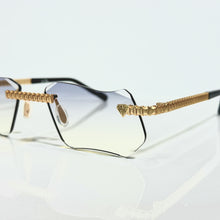 Magic Glasses - Gold Plated | Purple Gradient Shade | Diamond Shape Lens
