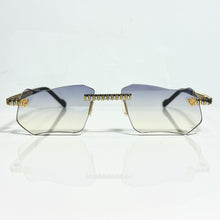 Magic Glasses - Two-Tone Whitegold & Gold Plated | Purple Gradient Shade | Diamond Shape Lens