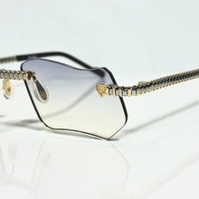Magic Glasses - Two-Tone Whitegold & Gold Plated | Purple Gradient Shade | Diamond Shape Lens