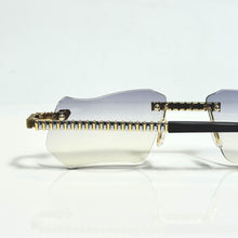 Magic Glasses - Two-Tone Whitegold & Gold Plated | Purple Gradient Shade | Diamond Shape Lens