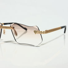 Magic Glasses - Gold Plated | Gradient Pink Shade | Diamond Shape Lens