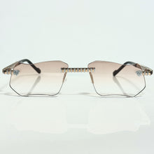 Magic Glasses - Two-Tone Whitegold & Rose Plated | Lavish Pink Shade | Diamond Shape Lens