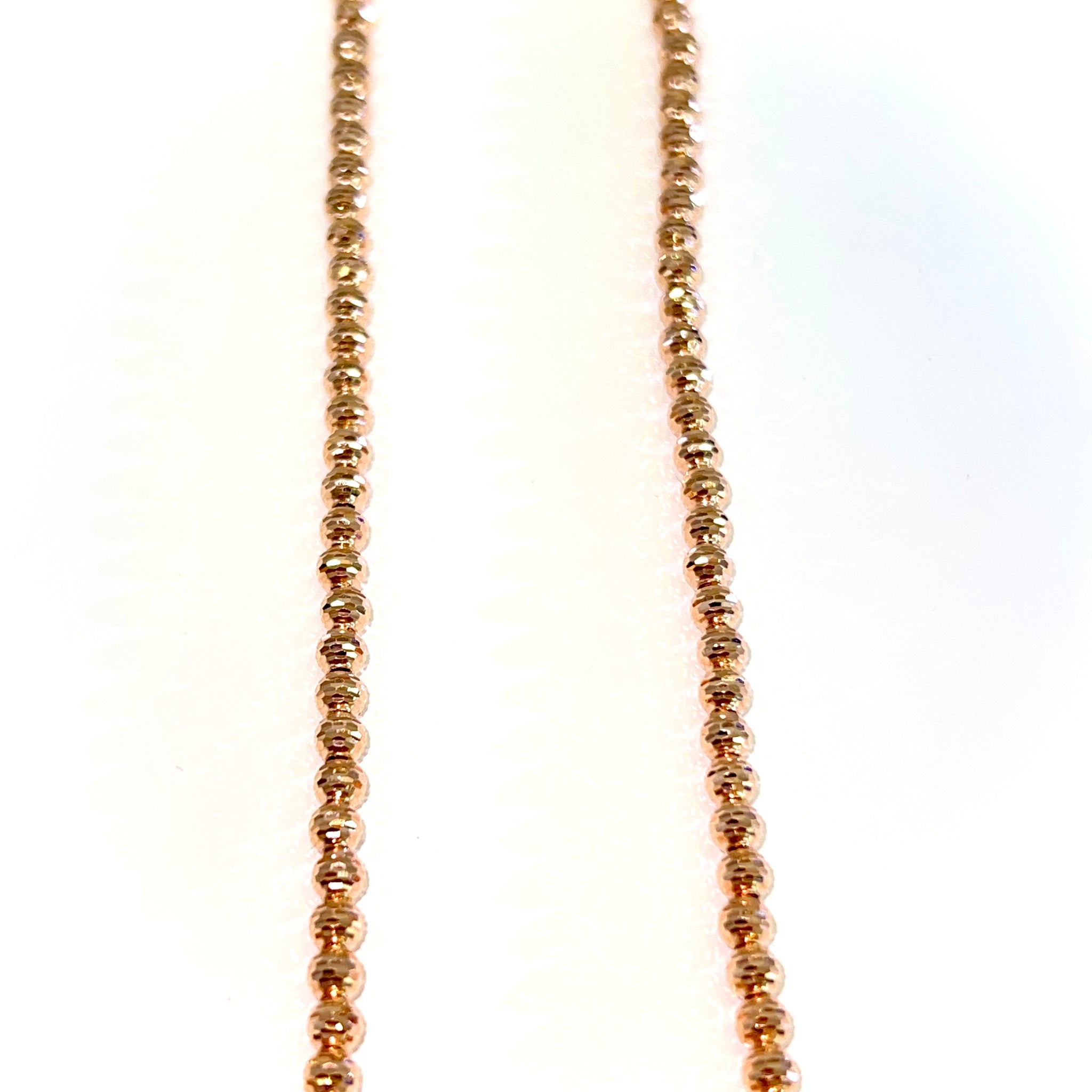 Mooncut Chain - 14 carat Rose gold - 50cm / 3.3mm