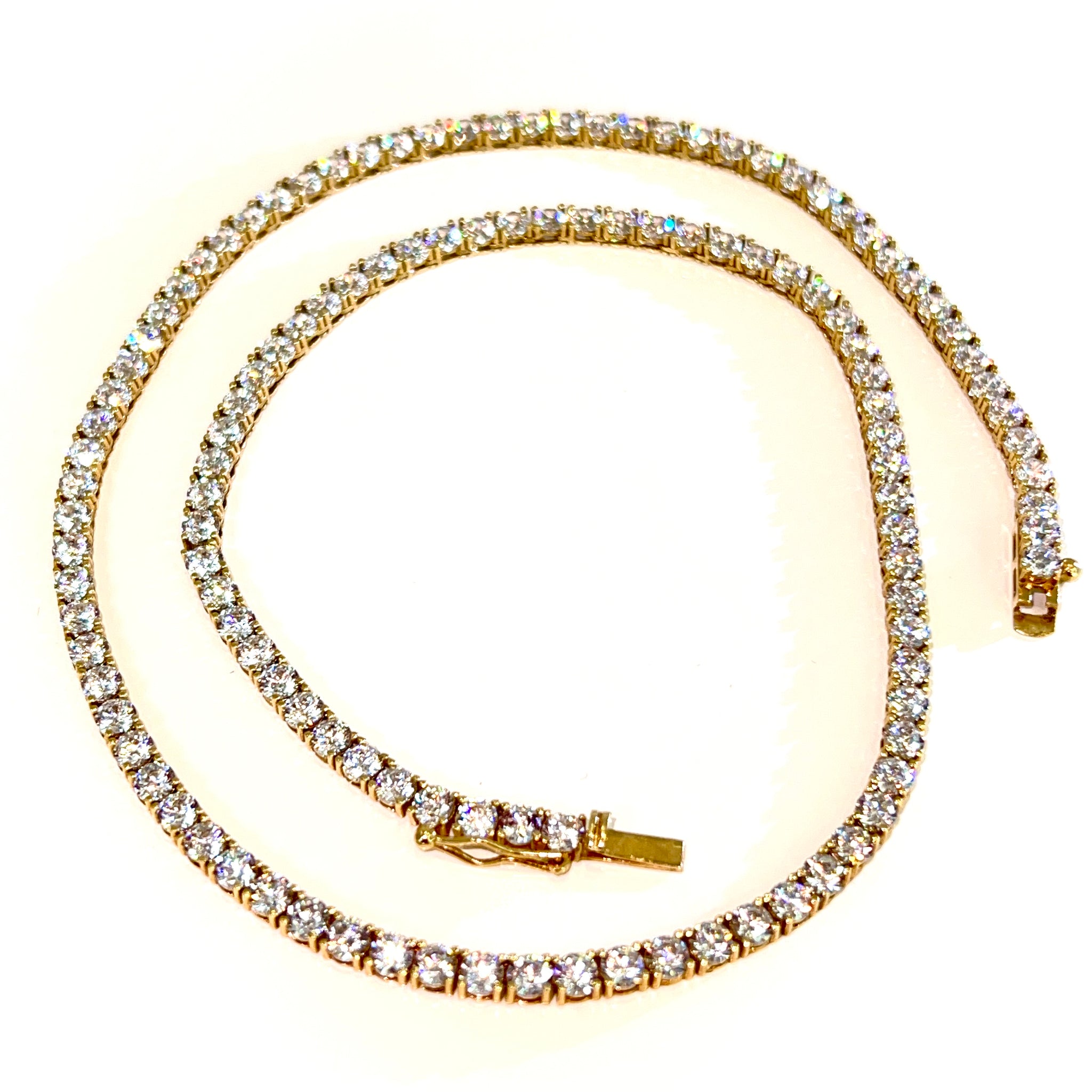 Tennis Chain - 14 carat gold - 42cm / 3.2mm