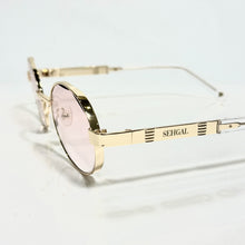 Ovoid Glasses - Gold Plated | Lavish Pink Shade | Diamond Cut Lens