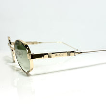 Ovoid Glasses - Gold Plated | Luxury Green Shade | Diamond Cut Lens