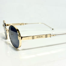 Ovoid Glasses - Gold Plated | Dark Grey Shade | Diamond Cut Lens